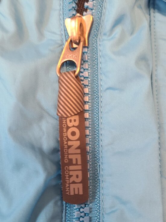 BONFIRE Bomber / Rain Jacket waterproof lined hooded Bright Blue Size Small - Picture 8 of 11